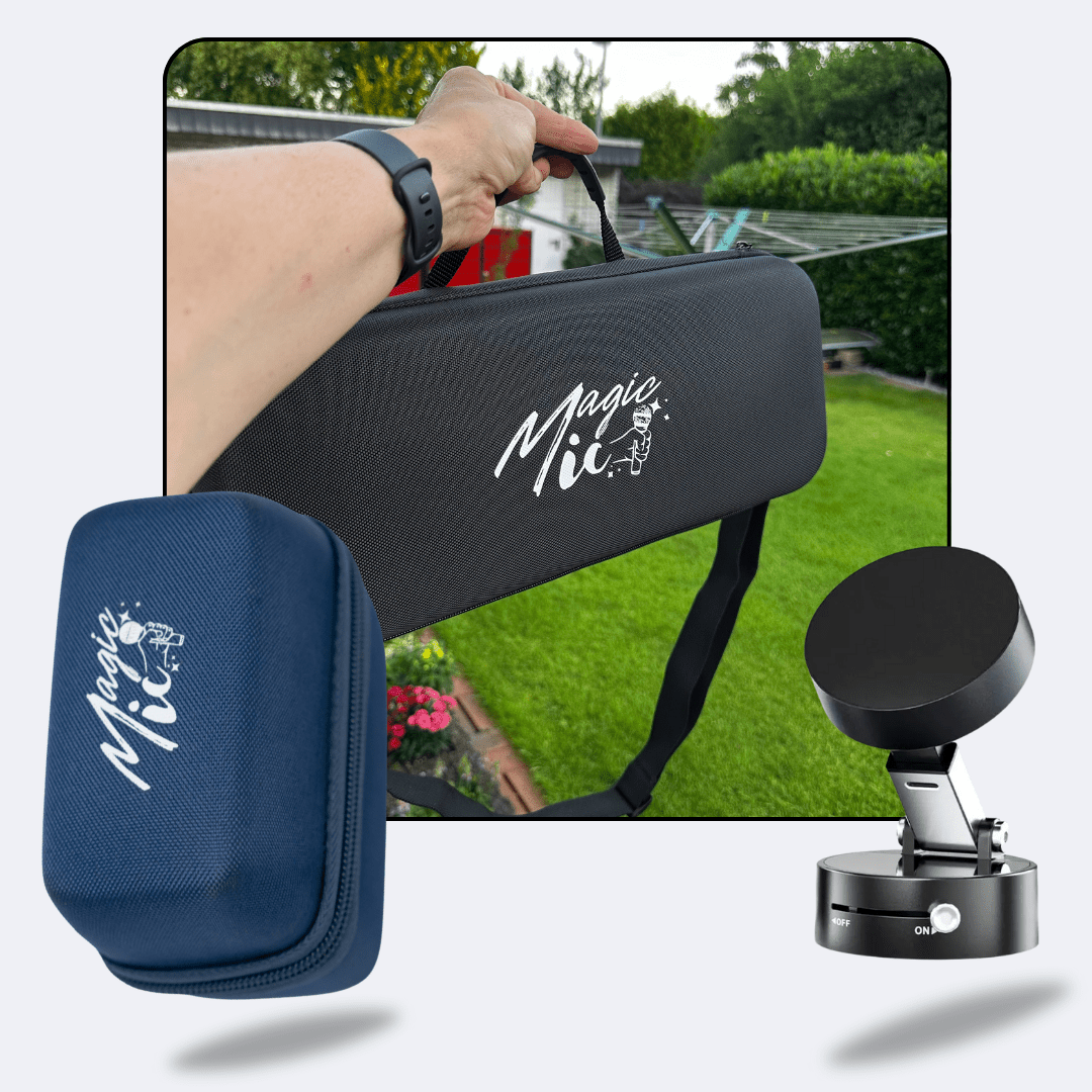 MagicMic All-In-One Set: Zubehör und Ladebox